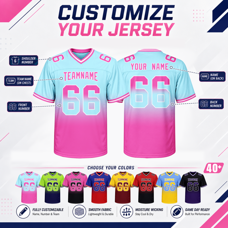 Custom Youth Football Jersey for Dance Teams and Birthday Gift