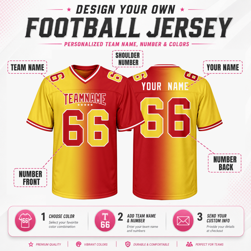Custom Football Uniform with Your Name and Number for Team Gift