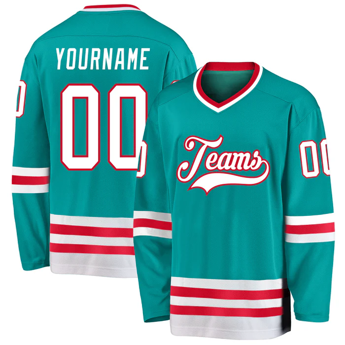Custom Hockey Fan Shirt with Player Name and Number Stitched Printed Hockey Design for Teams Players Fans Men Women Youth Kids