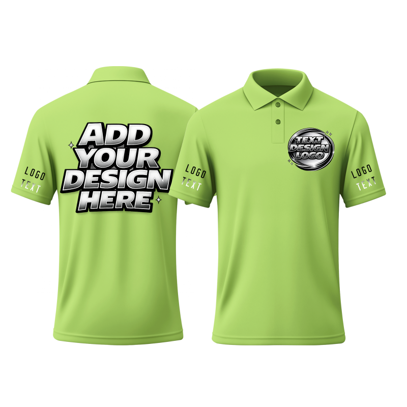 Custom School Printed Polo Shirt with Printed Logo Name Text for Employee Gift