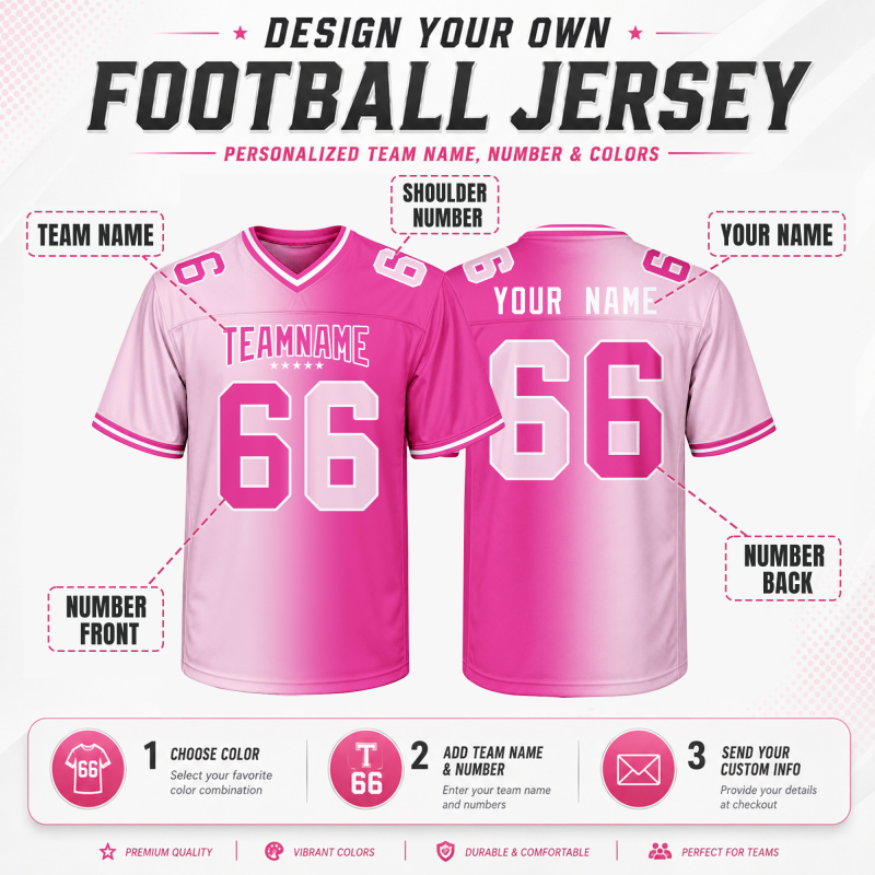 Sporty Custom Football Game Jersey Stitched Printed Name Number