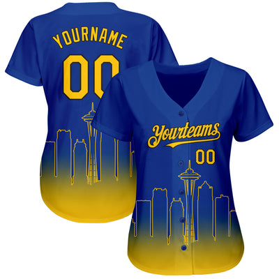 Custom Button Down Baseball Jersey Stitched Printed Name Number