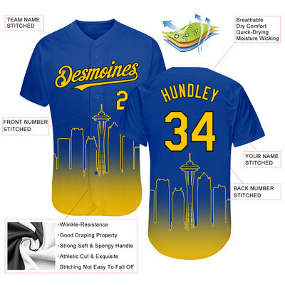 Custom Button Down Baseball Jersey Stitched Printed Name Number