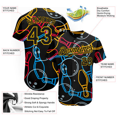 Custom Baseball Team Jersey with Custom Text and Number