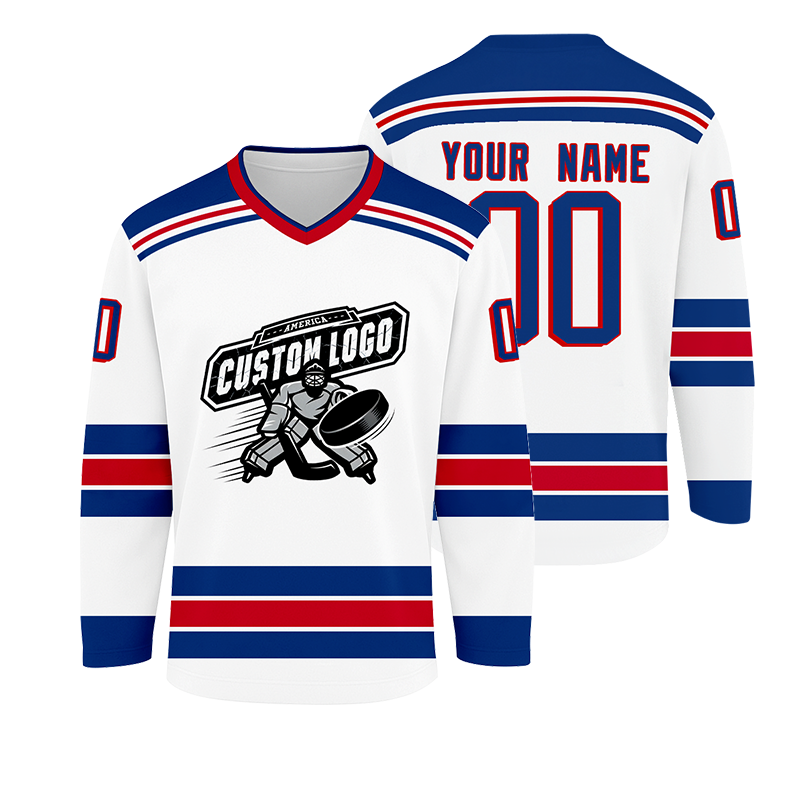 Personalized Hockey Team Jersey with Front Team Name and Back Number with Stitched Printed for Teams Players Fans Men Women Youth Kids