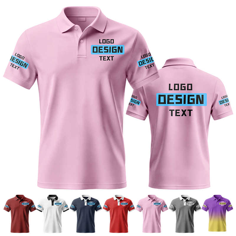 Personalized Printed Polo Uniform with Custom Front Design for Office Apparel