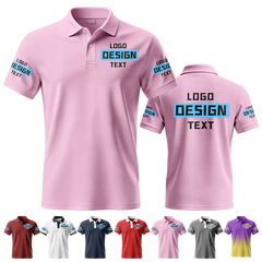 Personalized Printed Polo Uniform with Custom Front Design for Office Apparel