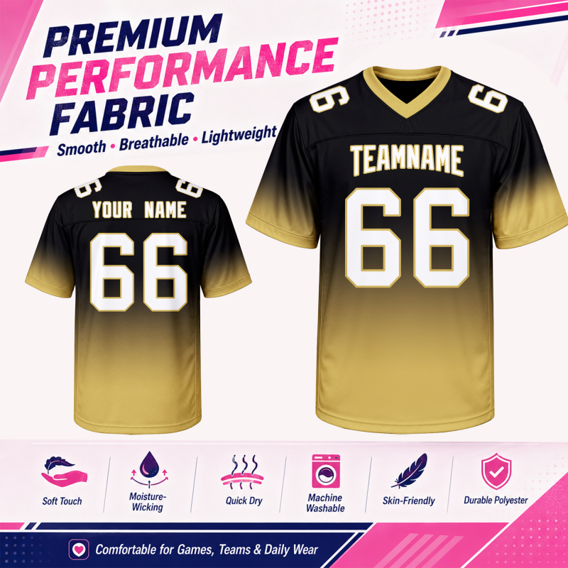 Custom Football Fan Shirt with Name Number and Logo for Class Reunion Groups