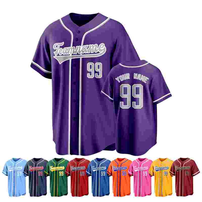 Custom Baseball Jersey Shirt with Team Logo and Number for College Teams