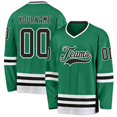 Custom Hockey Fan Shirt Stitched Printed Personalization with Stitched Printed Team Logo Name Number for Hockey Clubs