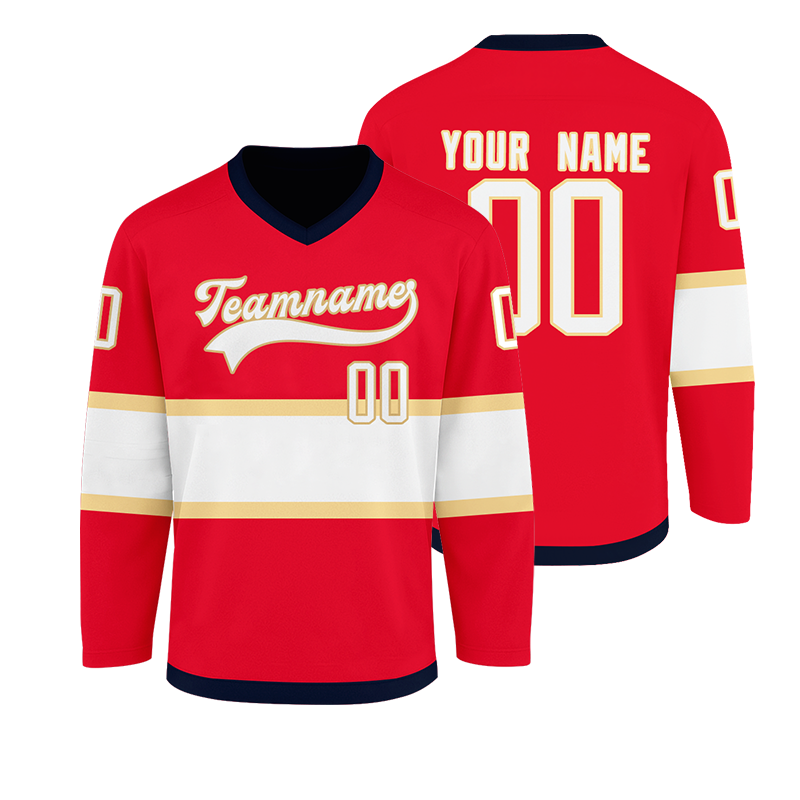 Custom Hockey Practice Jersey Sporty Team Jersey with Personalized Name Number Logo for Teams Players and Fans