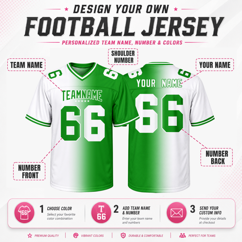 Custom American Football Jersey with Player Name and Number Stitched Printed Name Number