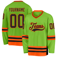 Custom Hockey Shirt Mesh Stitched Printed Name Number Logo with Stitched Printed Name Number Team Logo for Men Women Youth Kids