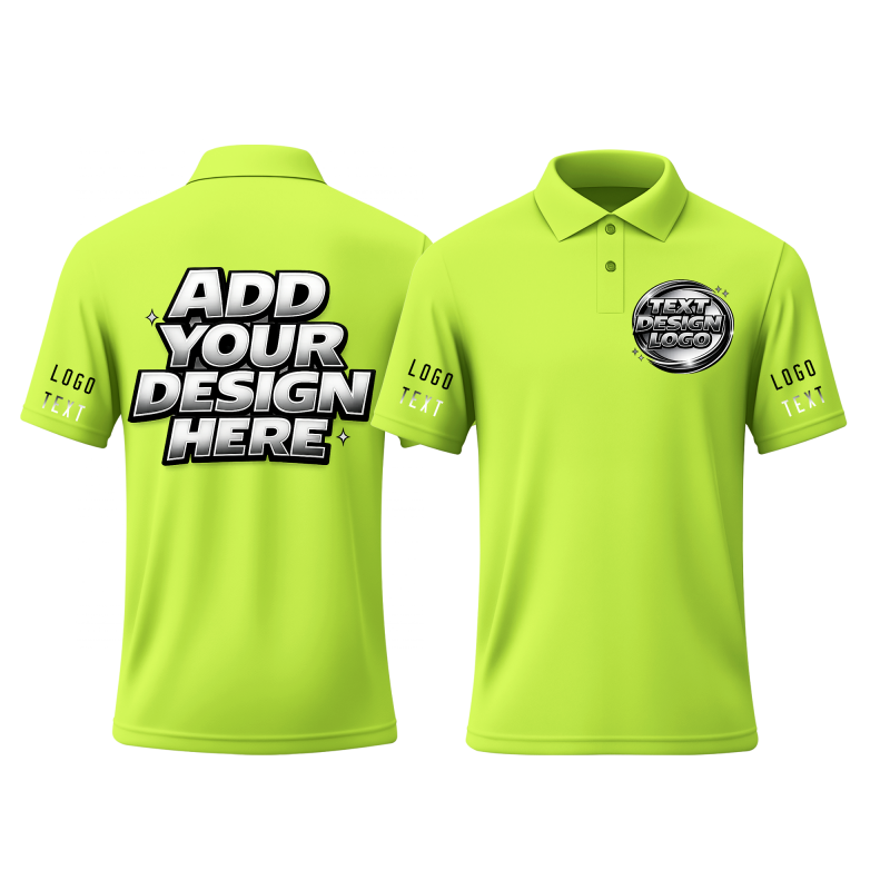 Personalized Printed Polo Uniform with School Logo for Golf Teams
