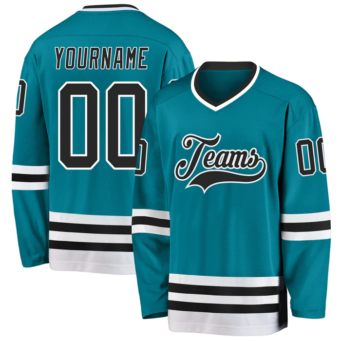 Custom Youth Hockey Jersey with Front Team Name and Back Number with Custom Names Numbers Logos for Rink Events and Team Photos