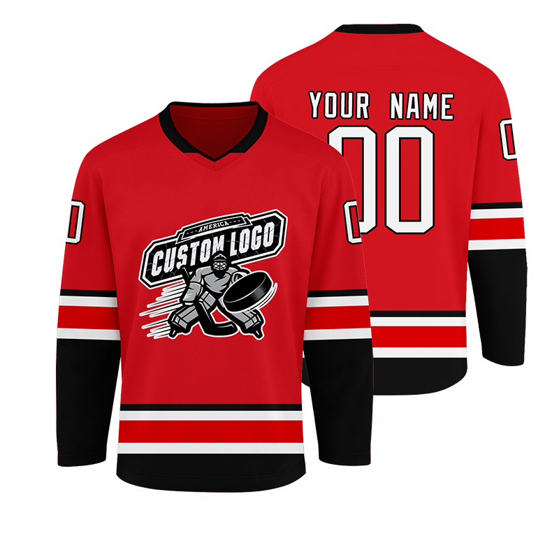 Stitched Printed Custom Hockey Shirt with Stitched Printed Name Number Team Logo for Men Women Youth Kids