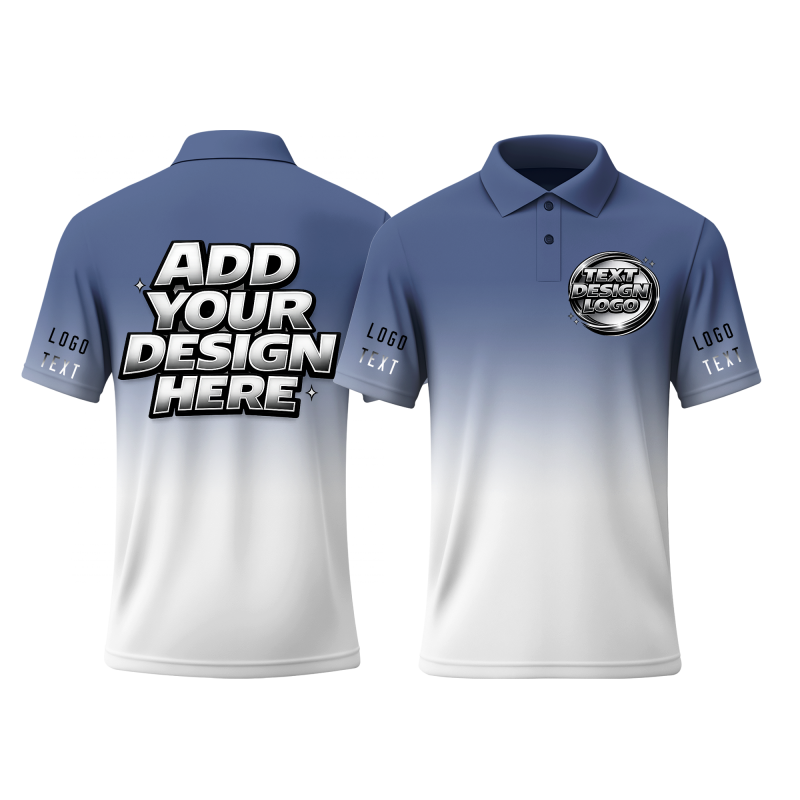 Custom School Printed Polo Shirt with Custom Printed Logo Name Text for Staff Team Events