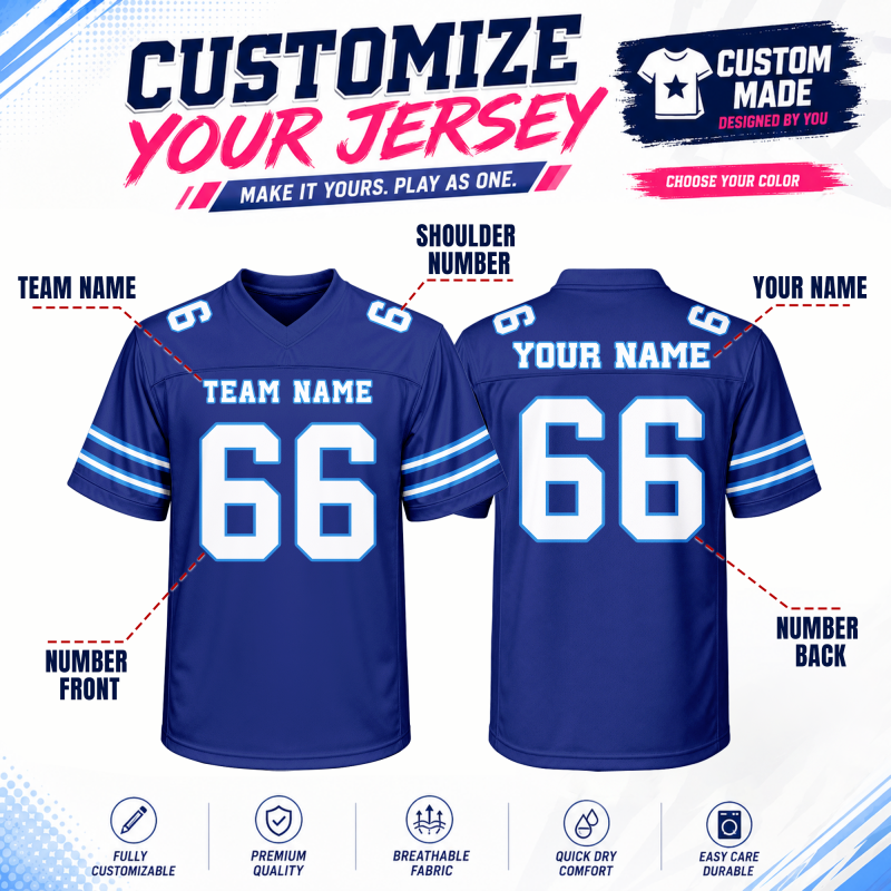 Custom Football Fan Jersey for Company Teams