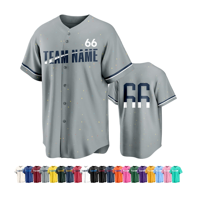 Custom Baseball Team Uniform Full Button with Custom Team Logo