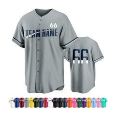 Custom Baseball Team Uniform Full Button with Custom Team Logo