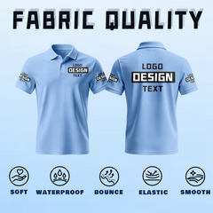 Personalized Golf Printed Polo Shirt with Chest Logo for Cafe Staff