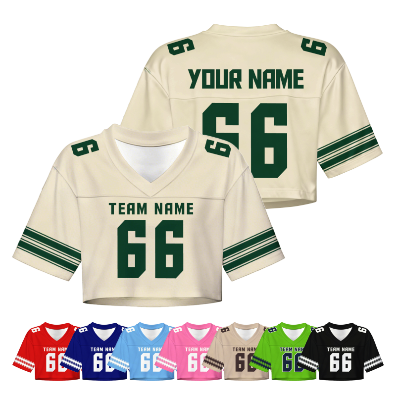 Shoulder Number Personalized Football Team Jersey for Cheerleaders