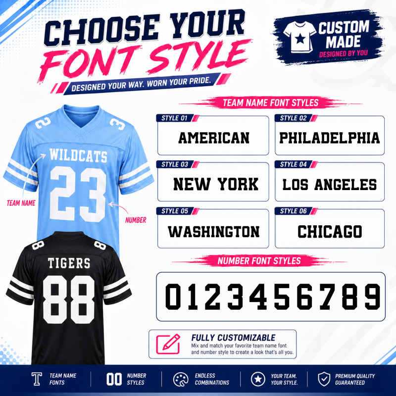 Stitched Printed Personalization Personalized Football Jersey with Player Name and