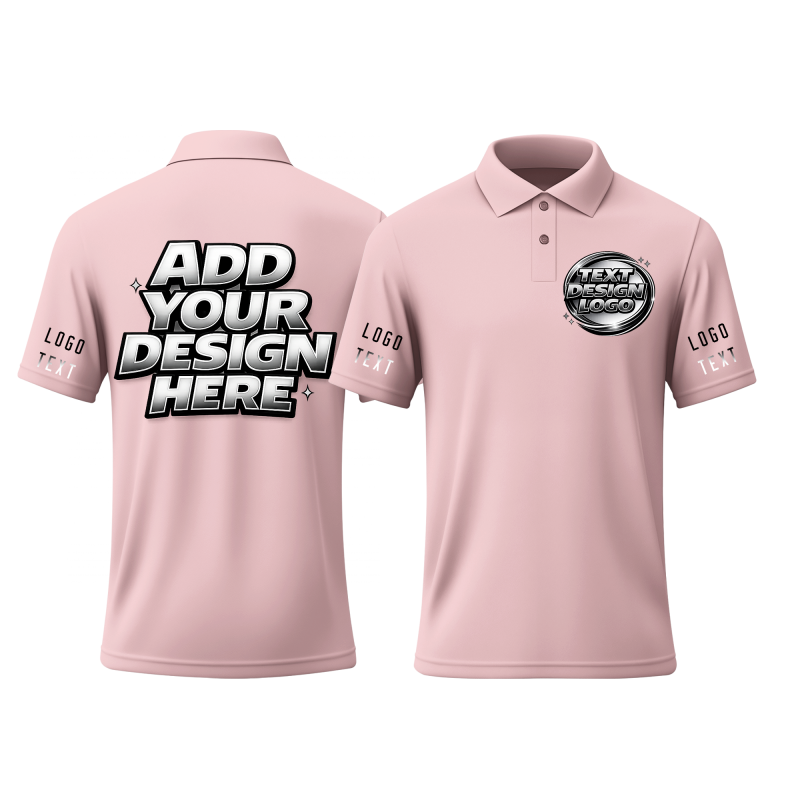 Printed Custom Printed Polo Shirt with Staff Name and Logo for Conference Groups