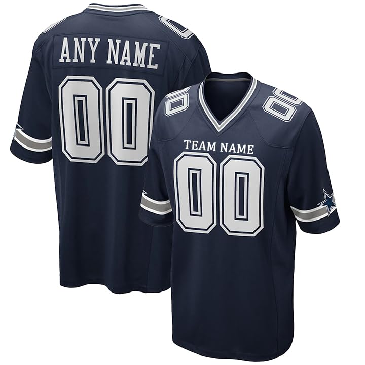 Personalized Team Football Jersey Stitched Printed Name Number Logo for Alumni Groups