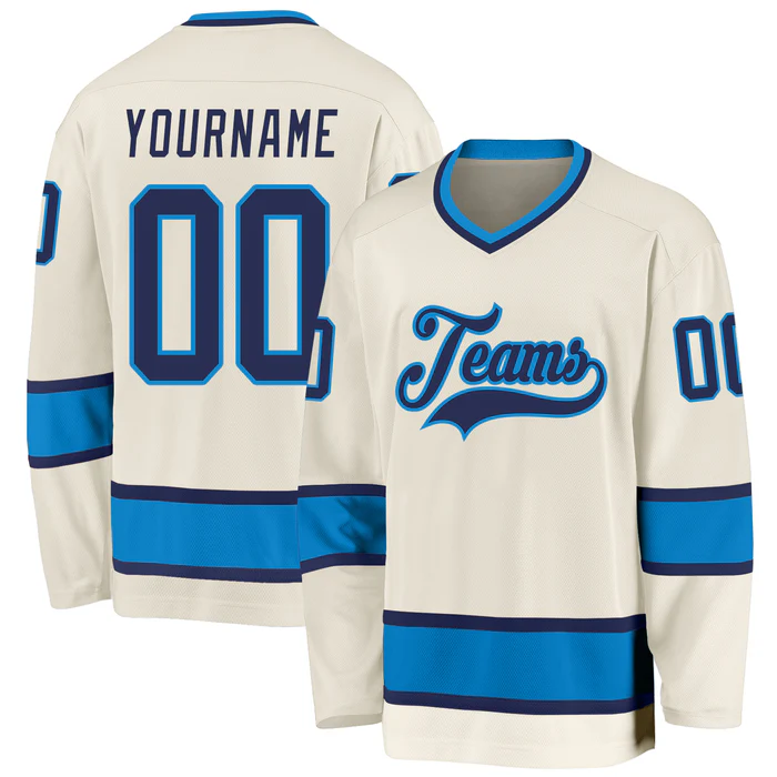 Custom Hockey Fan Jersey Tournament Style for Coaches and Players with Stitched Printed Name Number Logo for Team Uniforms