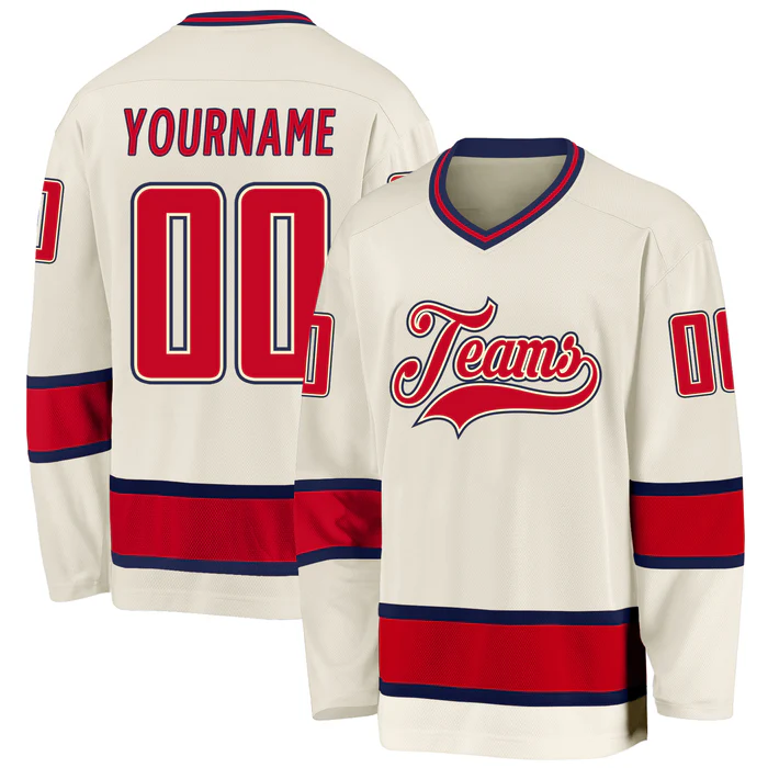 Custom Hockey Team Jersey Stitched Printed Name Number with Stitched Printed Name Number Team Logo for Men Women Youth Kids