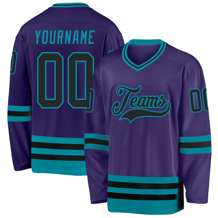 Custom Hockey Team Uniform with Back Name and Number with Stitched Printed Name Number for Teams Players Fans Men Women Youth Kids