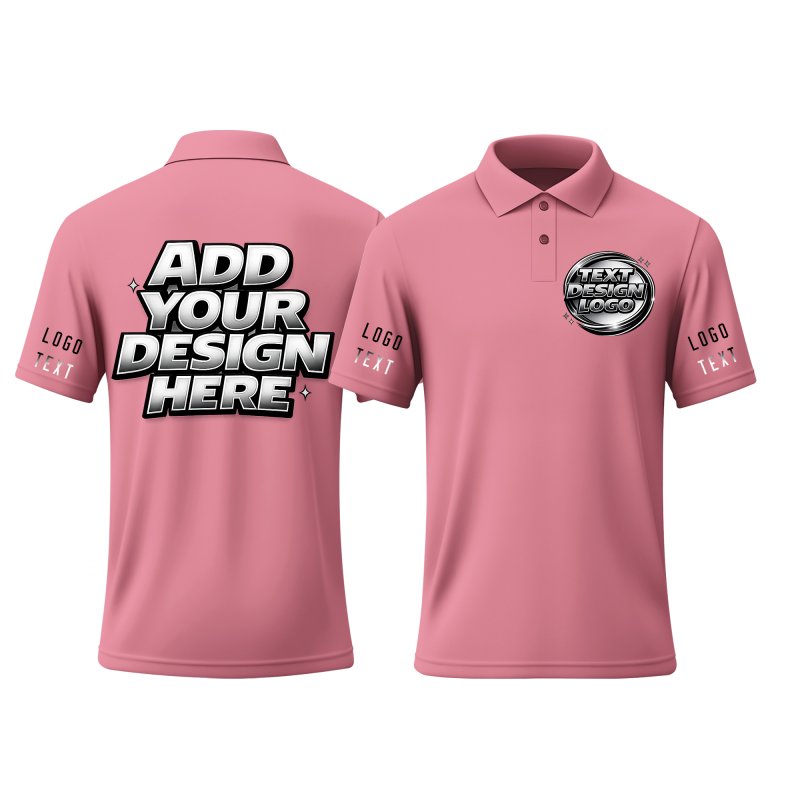 Personalized Printed Polo Uniform with Printed Logo Name Text for Club Event