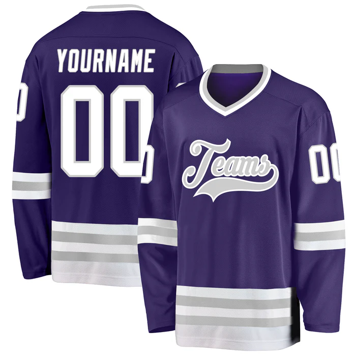 Custom Hockey Jersey with Personalized Name Number for Fan Groups with Custom Chest Logo Back Name Number and Sleeve Patch
