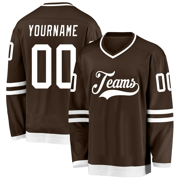 Personalized Hockey Jersey Retro for Team Captains with Custom Chest Logo Back Name Number and Sleeve Patch