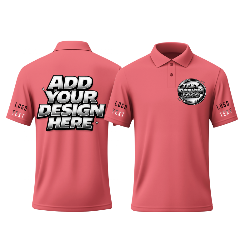 Custom Business Printed Polo Shirt with Printed Logo Name for Men Women Youth