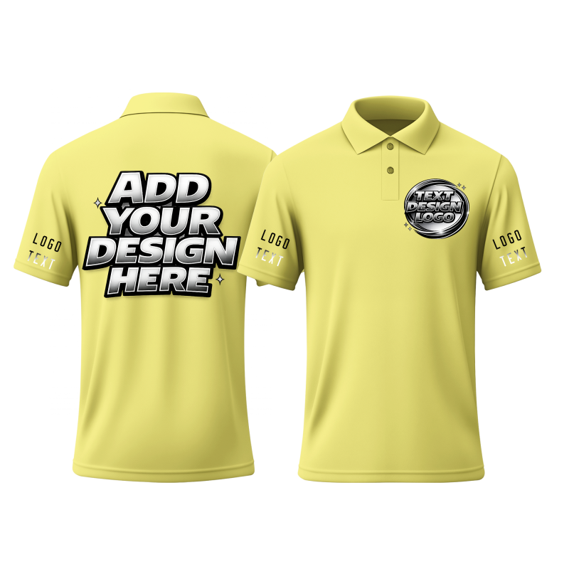 Custom Company Printed Polo Shirt with Chest Logo for Fundraiser Event