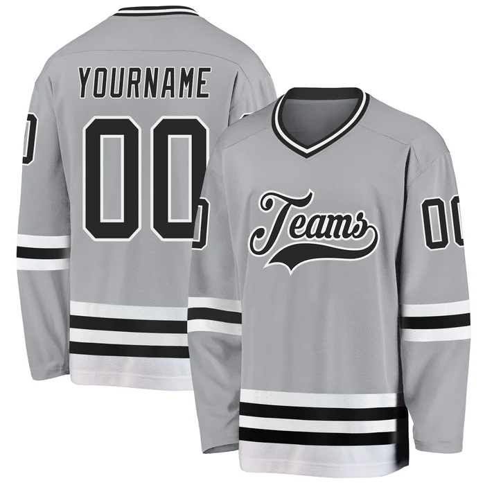 Custom Youth Hockey Jersey with Front Team Name and Back Number with Custom Names Numbers Logos for Rink Events and Team Photos