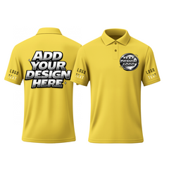 Custom Logo Printed Polo Shirt with Custom Printed Logo Name Text for Staff Team Events