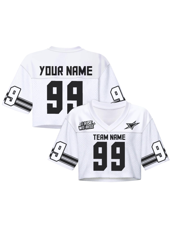 Custom Football Game Jersey with Custom Lettering for Fundraiser Event