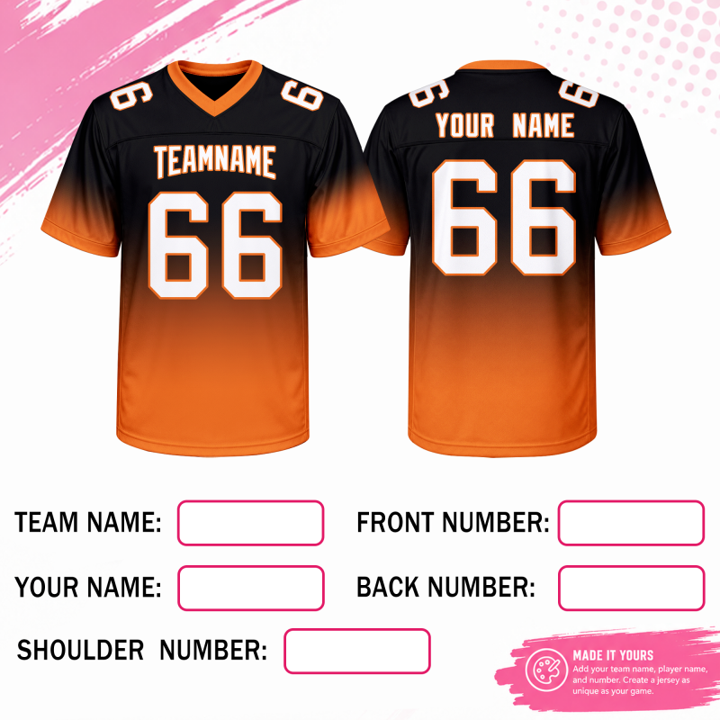 V Neck Custom Team Football Uniform Stitched Printed Team Logo