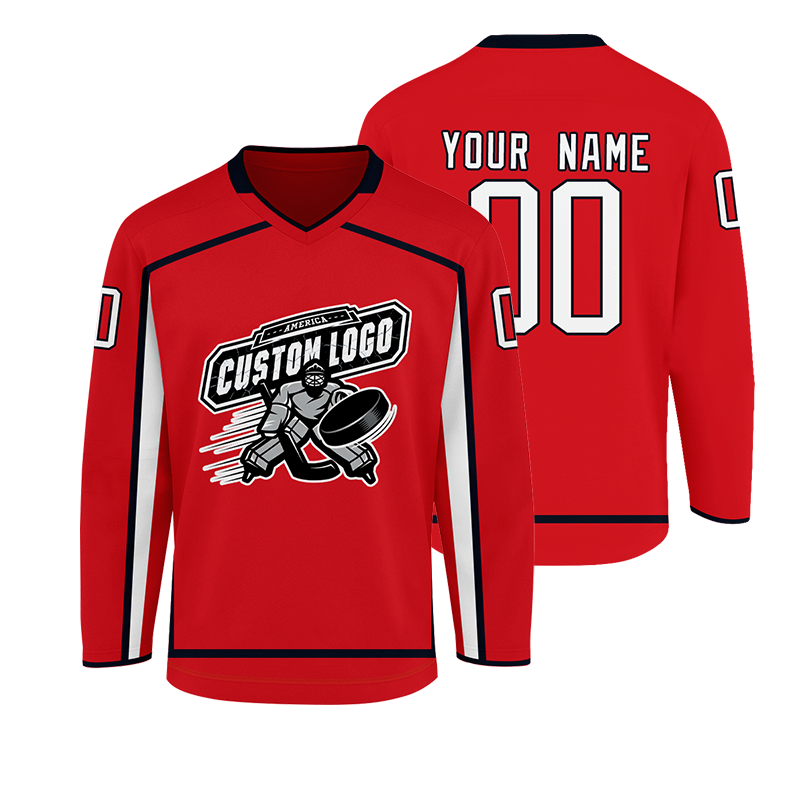 Personalized Ice Hockey Jersey Lightweight Stitched Printed Team Logo with Stitched Printed Name Number Team Logo for Men Women Youth Kids