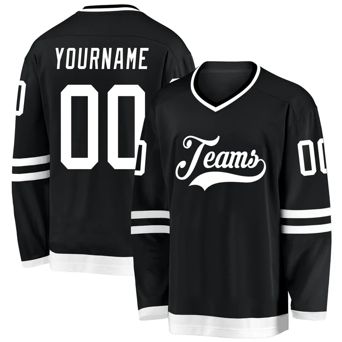 Custom Hockey Practice Jersey with Shoulder Patch Stitched Printed Personalization for Teams Players Fans Men Women Youth Kids