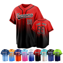 Custom Button Down Baseball Jersey Breathable Embroidered Team Logo