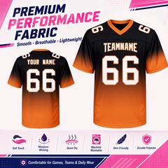 V Neck Custom Team Football Uniform Stitched Printed Team Logo
