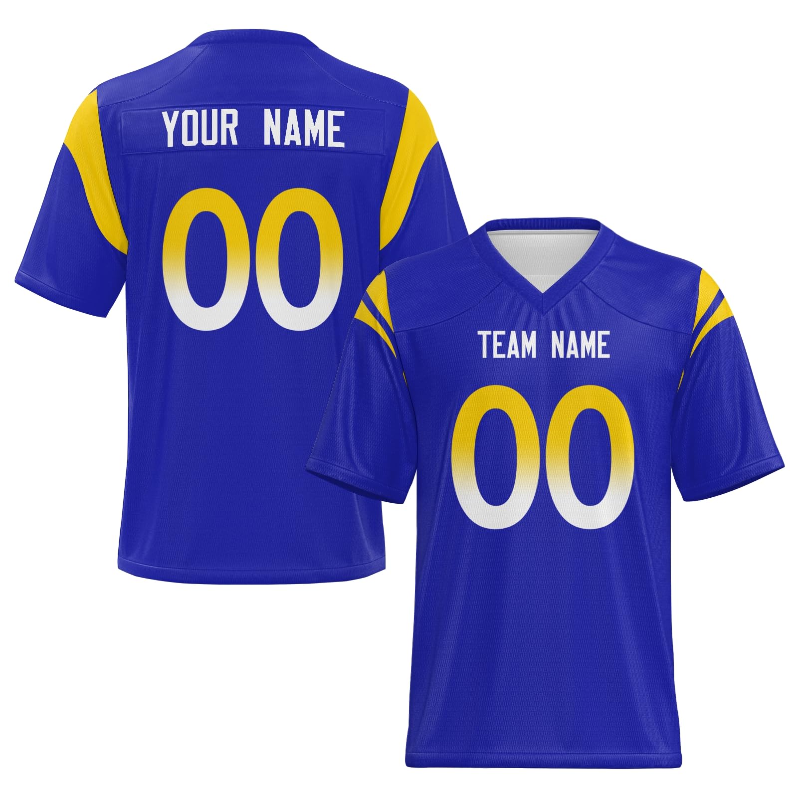 Custom Football Game Jersey with Front Team Name and Back Number