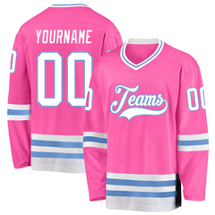 Personalized Hockey Team Jersey Stitched Printed with Stitched Printed Name Number Team Logo for Men Women Youth Kids
