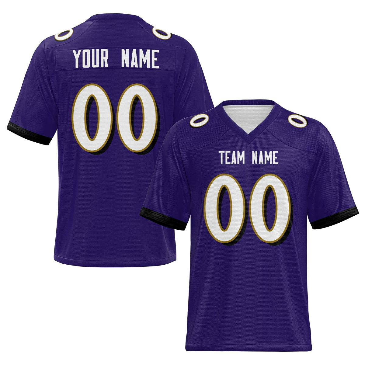 Personalized Football Team Jersey with Custom Team Logo Stitched Printed Name Number