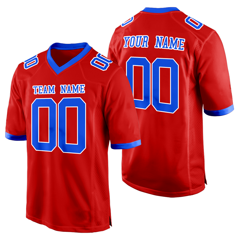 Personalized Football Jersey with Shoulder Number Stitched Printed Team Logo