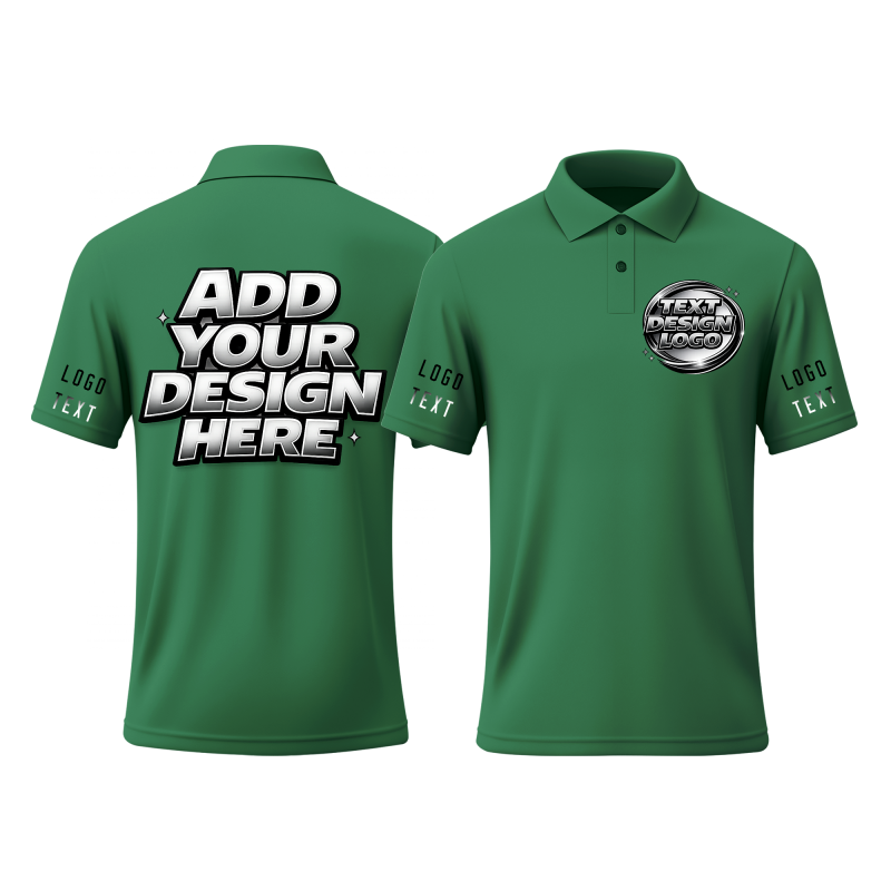 Personalized Golf Printed Polo Shirt with Custom Printed Logo Name Text for Staff Team Events